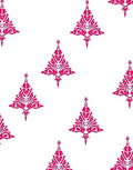 Hot Pink Ornate Tree Medallion Rug