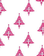 Hot Pink Ornate Tree Medallion Rug
