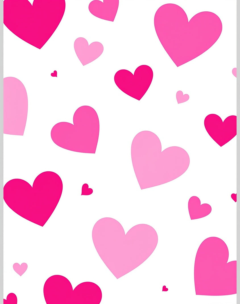 Pink Hearts Scatter Rug
