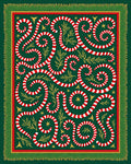Emerald Green Candy Cane Swirls Rug