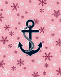 Pink Snowflake Anchor Medley Rug