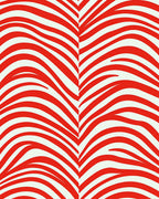 Bold Red Zebra Stripe Rug
