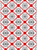 Bold Red Geometric Starburst Rug