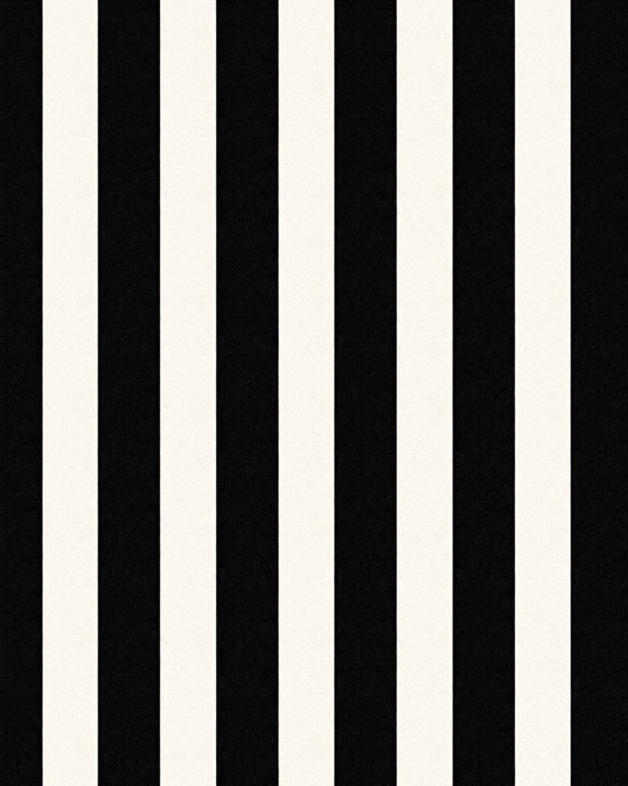 Bold Black and White Vertical Stripes Rug