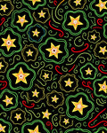 Whimsical Starbursts In Black Field Rug