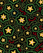 Whimsical Starbursts In Black Field Rug