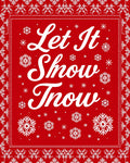 Red White Snowflake Fair Isle Rug