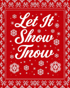 Red White Snowflake Fair Isle Rug