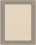 Geometric Beige Lattice Border Rug