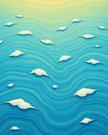 Dreamy Blue Sky with Floating Clouds Rug