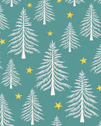 White Pine Stars Tealground Rug