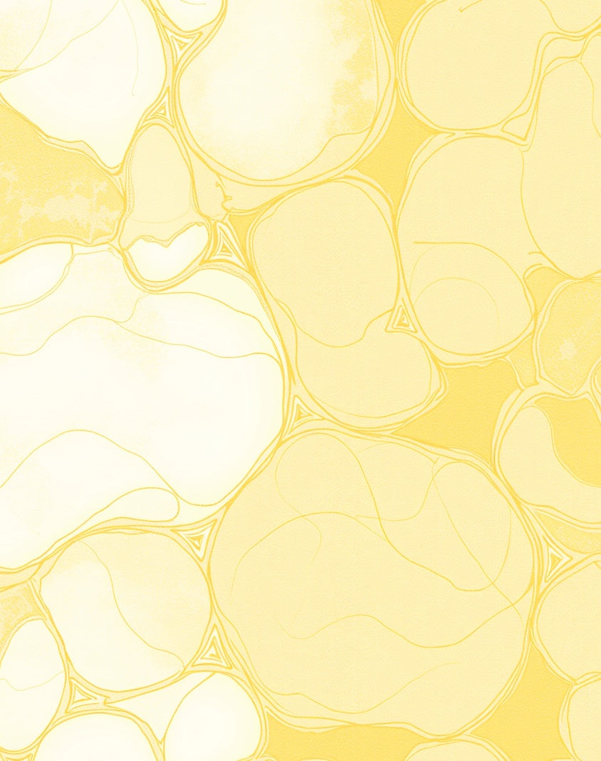 Soft Yellow Marbled Organic Shapes Rug