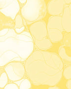 Soft Yellow Marbled Organic Shapes Rug