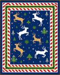 Rustic White and Tan Reindeer Forest Rug
