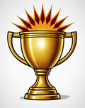 Golden Trophy Sunburst Accents Rug