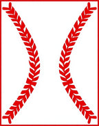 Crimson Stitch Baseball White Rug