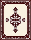 Elegant Crimson Scrollwork Medallion Rug