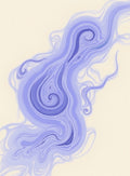 Amethyst Cloud Swirl Abstract Rug