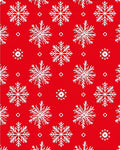 Red White Snowflake Winter Charm Rug