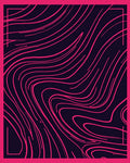 Bold Pink Swirl Navy Abstract Rug