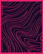 Bold Pink Swirl Navy Abstract Rug