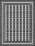 Monochromatic Bold Ethnic Stripe Rug