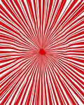 Crimson Sunburst Radial Rays Rug