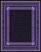 Purple and Black Geometric Border Rug