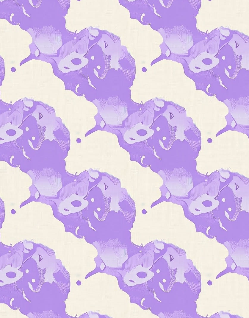 Lavender Abstract Organic Shape Rug