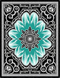 Turquoise Teal Floral Medallion Rug
