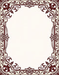 Ornate Burgundy Floral Archway Rug