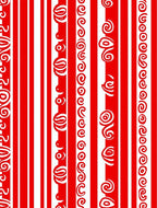 Bold Red Spiral Stripe Rug