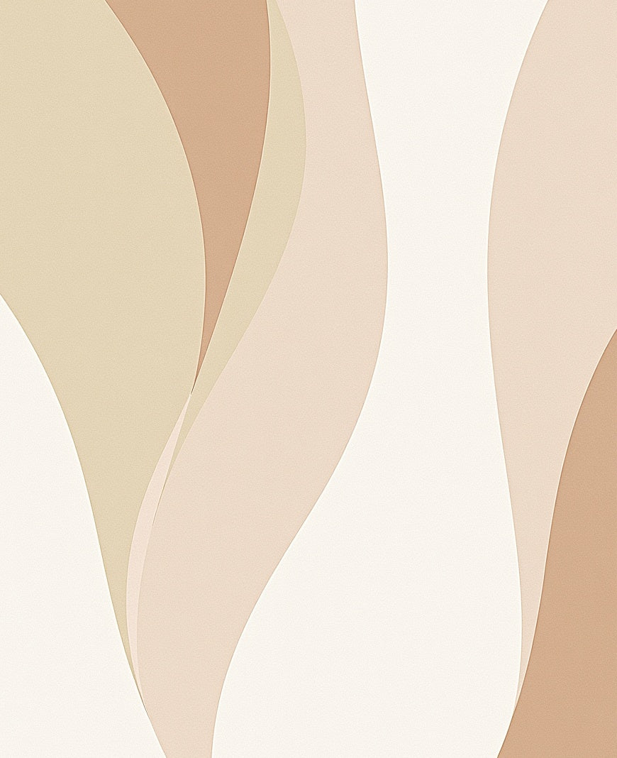 Earthy Tone Abstract Wave Rug