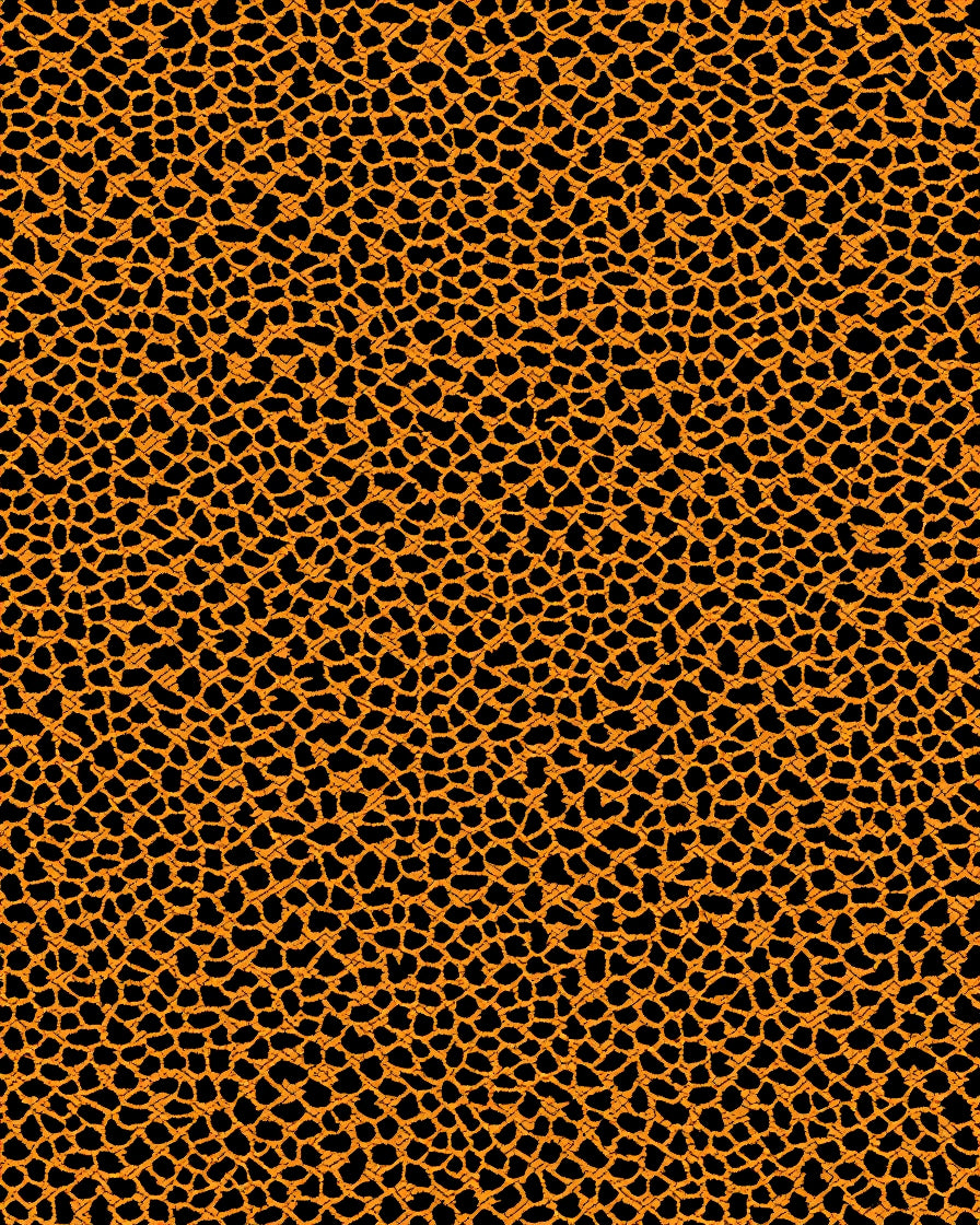 Orange Black Cracked Texture Rug