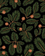 Evergreen Pine Conifer Foliage Garland Rug