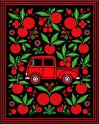Red Truck Cherry Grove Art Rug