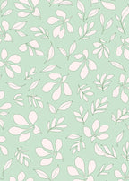 Soft Pink Foliage Mint Background Rug