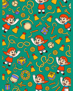 Whimsical Teal Elf Gifts Celebration Rug