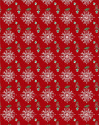 Red Snowflake Festive Leaf Medallion Rug