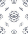 Gray Slate Floral Medallion Arrangement Rug