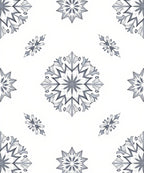 Gray Slate Floral Medallion Arrangement Rug