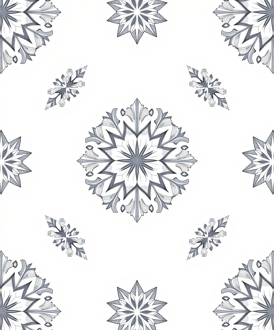 Gray Slate Floral Medallion Arrangement Rug