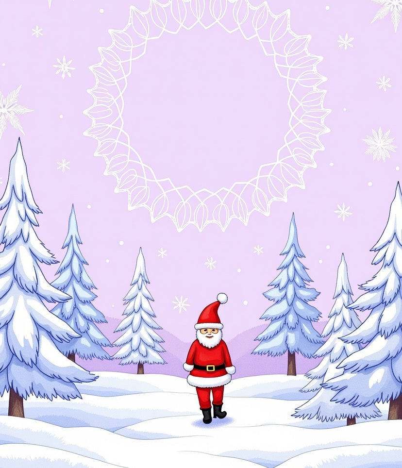 Whimsical Santa Winter Wonderland Rug