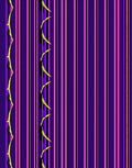 Vibrant Purple Pink Stripe Fern Rug