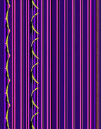 Vibrant Purple Pink Stripe Fern Rug