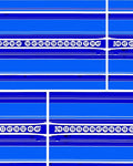 Blue Linear Number Stripe Rug