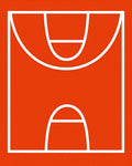Modern Orange Basketball Court Rug