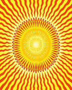 Radiant Burst Yellow Orange Rays Rug