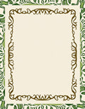 Gilded Brown Ivy Cream Border Rug
