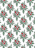 Red Berry Green Leaf Arrangement Rug